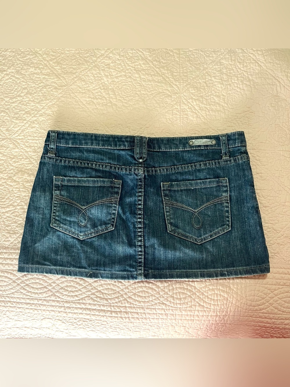y2k garage denim mini skirt
